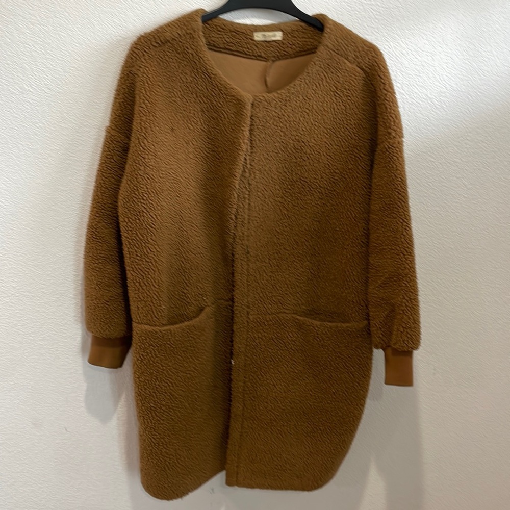 Madewell bonded Sherpa cocoon coat. Size small.